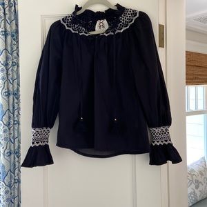 Figue Black Cotton Top, size XS